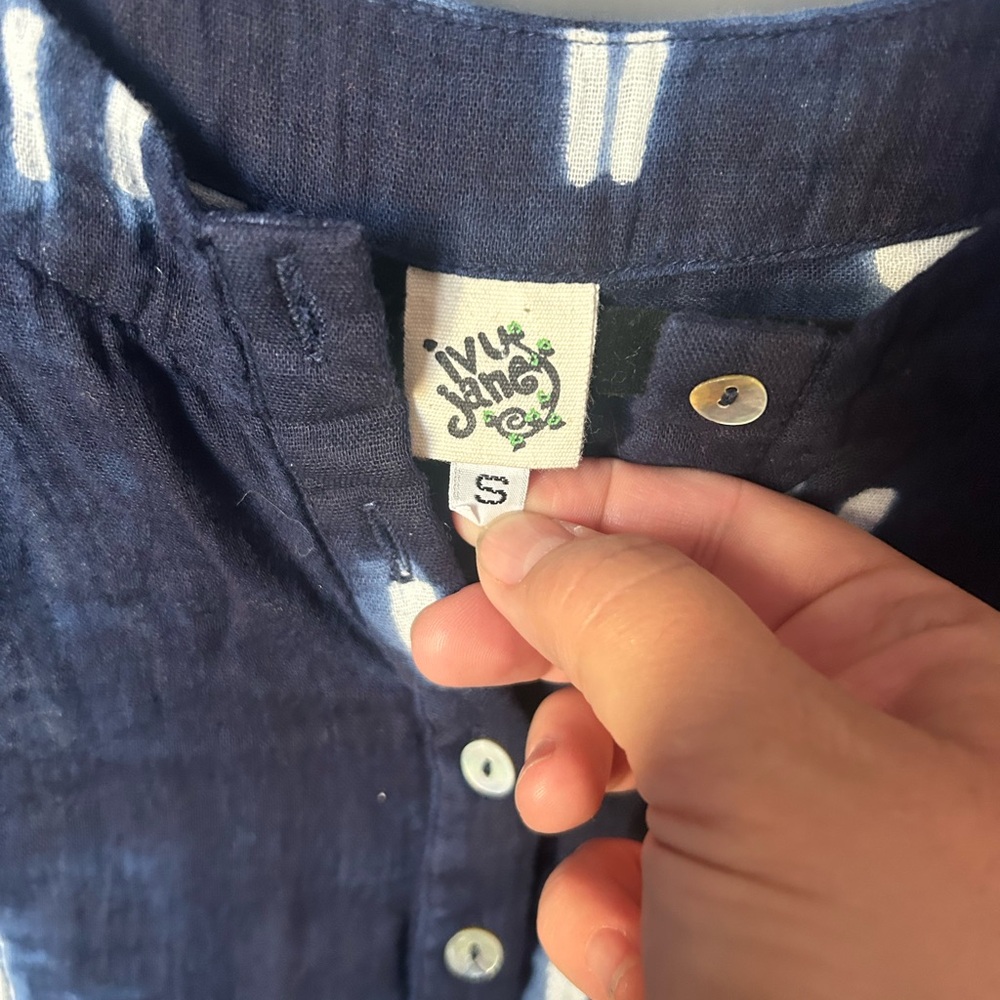 Ivy Jane Navy Tie-Dye Blouse - Picture 2 of 4